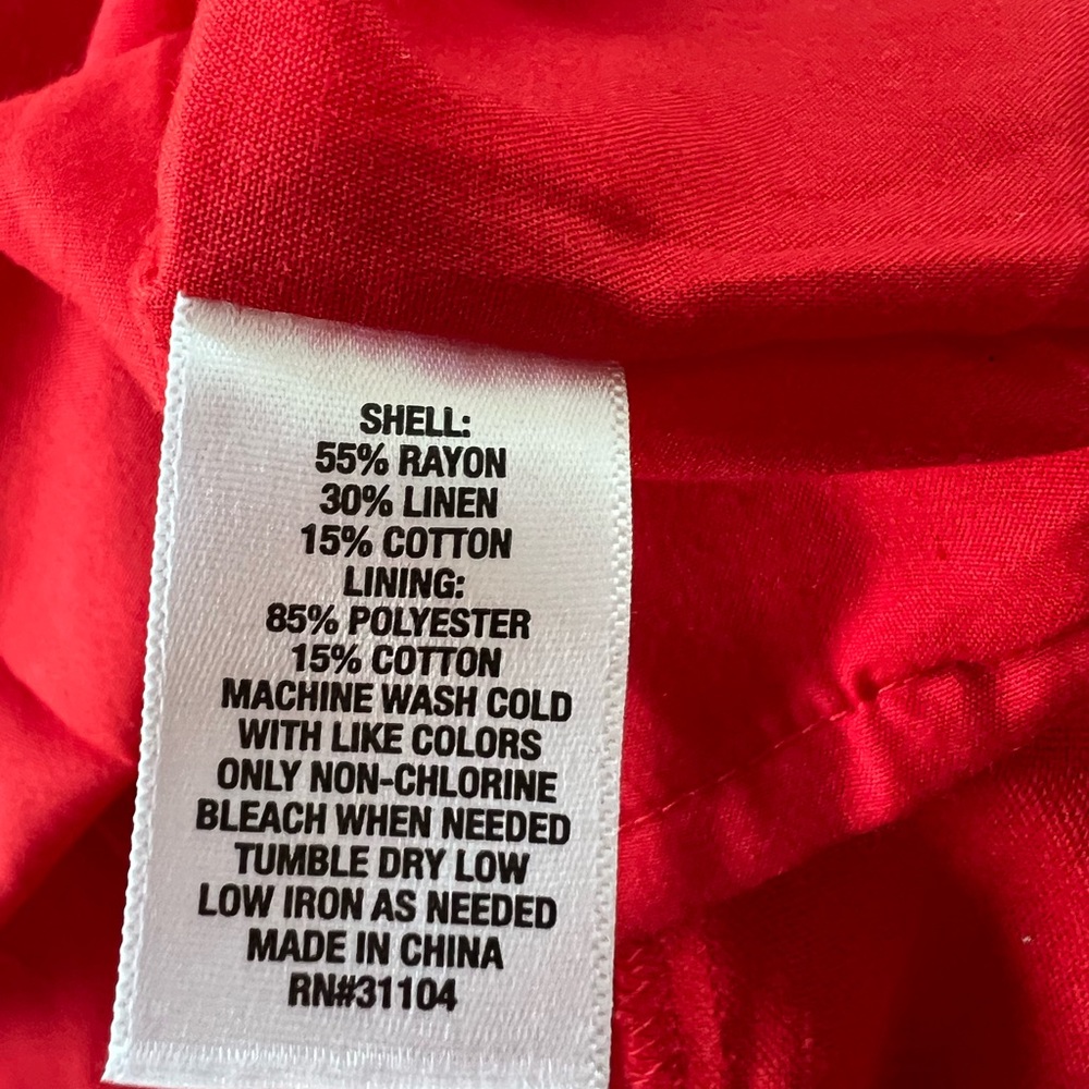 The Limited Red Ruffle Bottom Short Dress - Picture 7 of 7